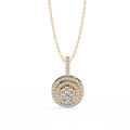 14K White Gold IGI Certified Round Diamond Circle Pendant – D-E Color, VVS–VS Clarity, Classic Bail