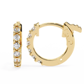 14K White Gold IGI Certified Round Diamond Hoop Earrings, Shared Prong, D-E Color, VVS/VS Clarity