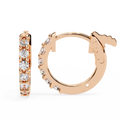 14K White Gold IGI Certified Round Diamond Hoop Earrings, Shared Prong, D-E Color, VVS/VS Clarity