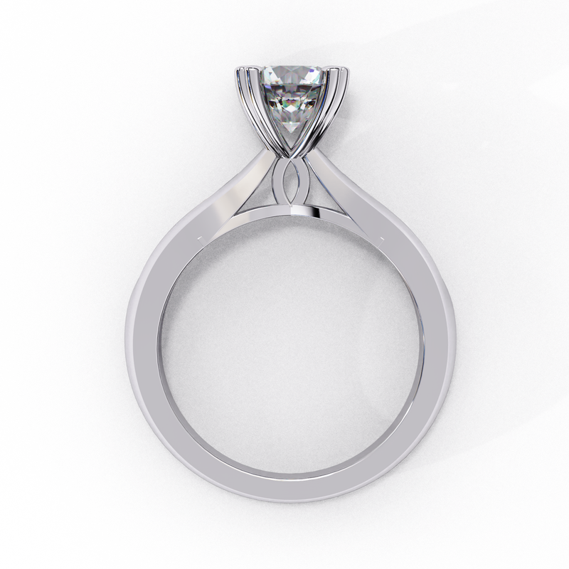 14k IGI certified round ring with E-F color VVS-VS clarity diamonds 43