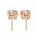 14K White Gold IGI Certified Round Diamond Dangling Earrings, D-E Color, VVS/VS Clarity