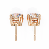14K White Gold IGI Certified Round Diamond Dangling Earrings, D-E Color, VVS/VS Clarity