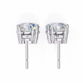 14K White Gold IGI Certified Round Diamond Dangling Earrings, D-E Color, VVS/VS Clarity
