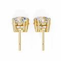 14K White Gold IGI Certified Round Diamond Dangling Earrings, D-E Color, VVS/VS Clarity