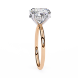 14k IGI certified cushion ring with E-F color VVS-VS clarity diamonds 52
