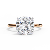 14k IGI certified cushion ring with E-F color VVS-VS clarity diamonds 52