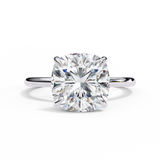 14k IGI certified cushion ring with E-F color VVS-VS clarity diamonds 52