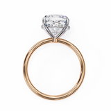 14k IGI certified cushion ring with E-F color VVS-VS clarity diamonds 52