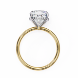 14K Lab Grown Diamond Cushion Hidden Halo Engagement Ring, E-F Color, VVS-VS Clarity