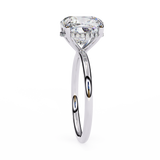 14K Lab Grown Diamond Cushion Hidden Halo Engagement Ring, E-F Color, VVS-VS Clarity