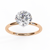14k IGI certified round ring with E-F color VVS-VS clarity diamonds 53