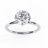 14k IGI certified round ring with E-F color VVS-VS clarity diamonds 53