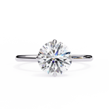 14k IGI certified round ring with E-F color VVS-VS clarity diamonds 53