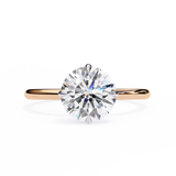 14k IGI certified round ring with E-F color VVS-VS clarity diamonds 53