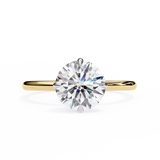 14k IGI certified round ring with E-F color VVS-VS clarity diamonds 53