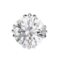 14K White Gold IGI Certified Round Solitaire Stud Earrings, 4 Triple Split Prongs, D-E Color, VVS/VS Clarity