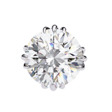14K White Gold IGI Certified Round Solitaire Stud Earrings, 4 Triple Split Prongs, D-E Color, VVS/VS Clarity