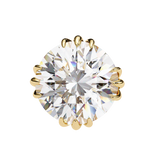 14K White Gold IGI Certified Round Solitaire Stud Earrings, 4 Triple Split Prongs, D-E Color, VVS/VS Clarity