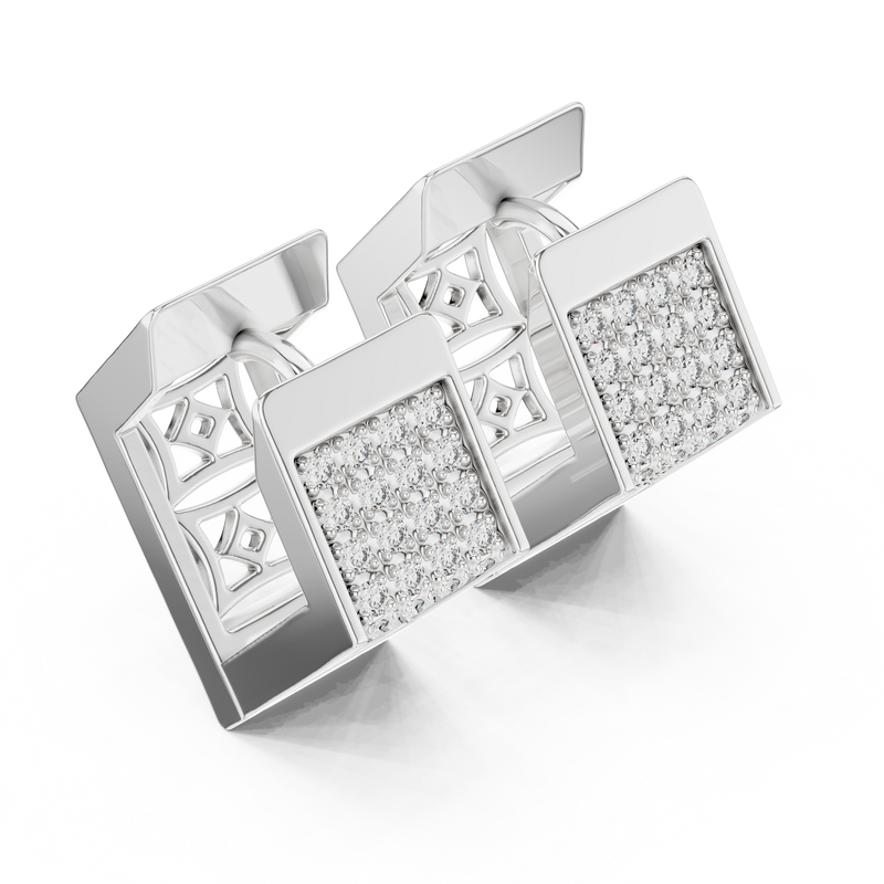 Earring 5@7 - White Gold - Image