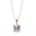 14K White Gold IGI Certified Round Diamond Solitaire Pendant – D-E Color, VVS–VS Clarity, Classic Bail