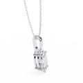 14K Lab Grown Marquise Diamond Solitaire Pendant Necklace, E-F Color, VVS-VS Clarity