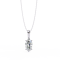 14K White Gold IGI Certified Marquise Diamond Solitaire Pendant – D-E Color, VVS–VS Clarity, Classic Bail