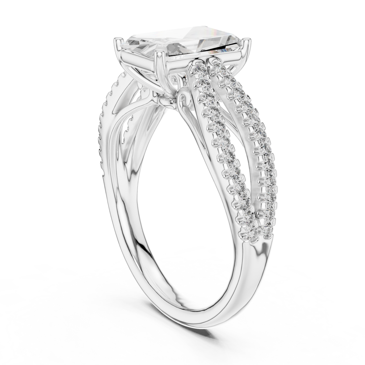 Ladies Ring 704 - White Gold - Image
