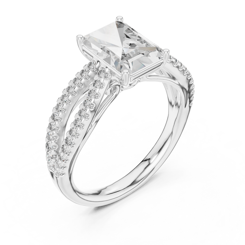 Ladies Ring 704 - White Gold - Image