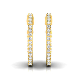 Lab Grown Diamond Earring in Gold Plated Sterling Silver (.925)