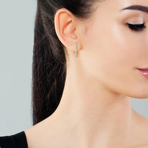 Lab Grown Diamond Earring in Gold Plated Sterling Silver (.925)
