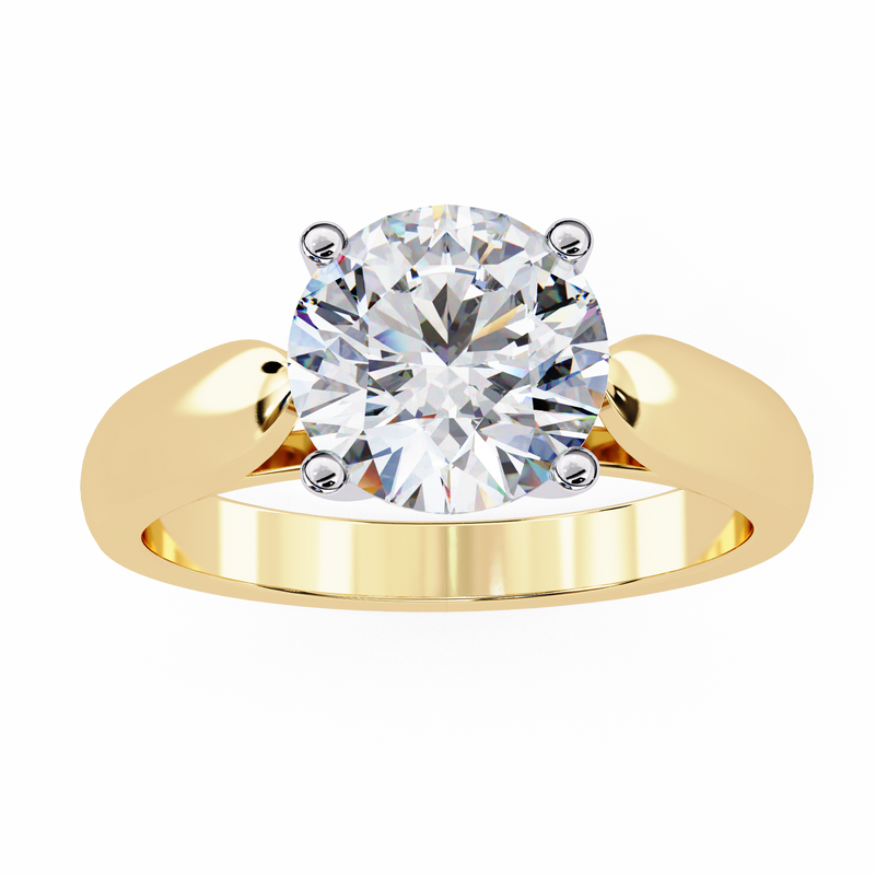 14k IGI certified round ring with E-F color VVS-VS clarity diamonds 72