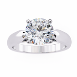 14k IGI certified round ring with E-F color VVS-VS clarity diamonds 72