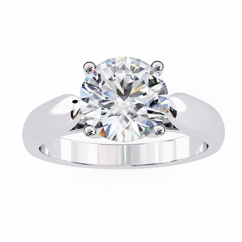 14k IGI certified round ring with E-F color VVS-VS clarity diamonds 72