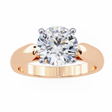 14k IGI certified round ring with E-F color VVS-VS clarity diamonds 72