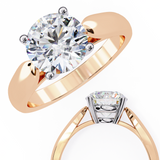 14k IGI certified round ring with E-F color VVS-VS clarity diamonds 72