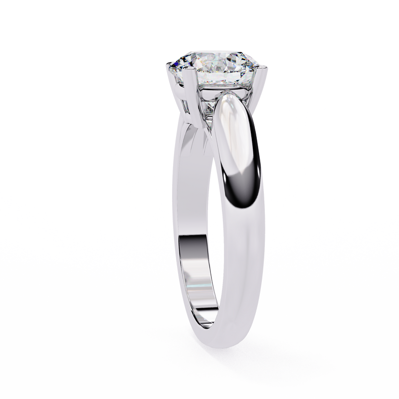 14k IGI certified round ring with E-F color VVS-VS clarity diamonds 72