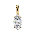 14K White Gold IGI Certified Marquise Diamond Solitaire Pendant – D-E Color, VVS–VS Clarity, Classic Bail