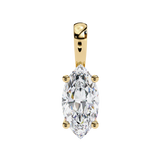 14K White Gold IGI Certified Marquise Diamond Solitaire Pendant – D-E Color, VVS–VS Clarity, Classic Bail
