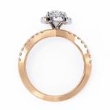 14k IGI certified oval ring with E-F color VVS-VS clarity diamonds 92
