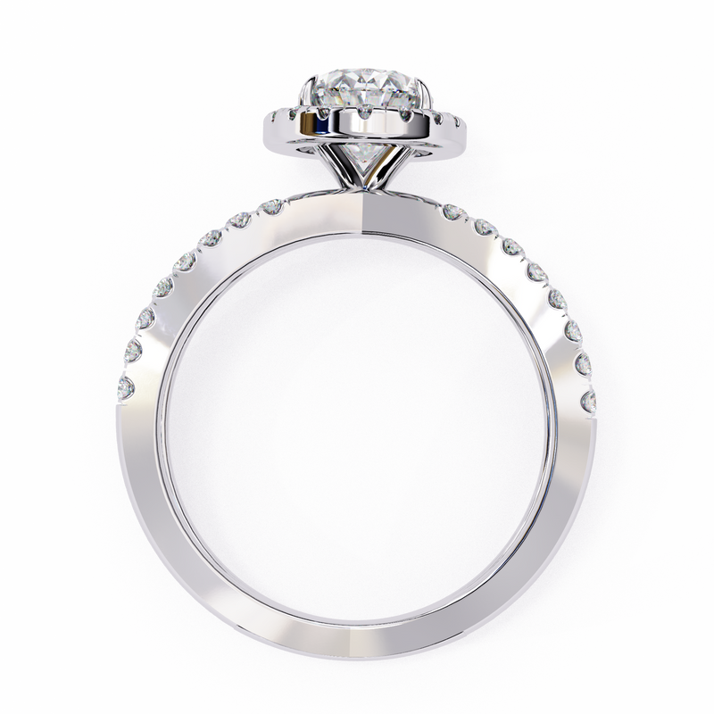 14k IGI certified oval ring with E-F color VVS-VS clarity diamonds 92