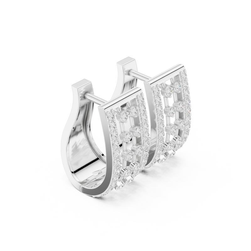 Earring 9#10001E@7 - White Gold - Image