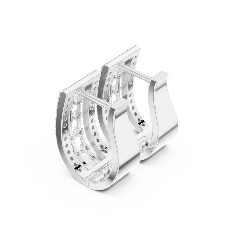 Earring 9#10001E@7 - White Gold - Image