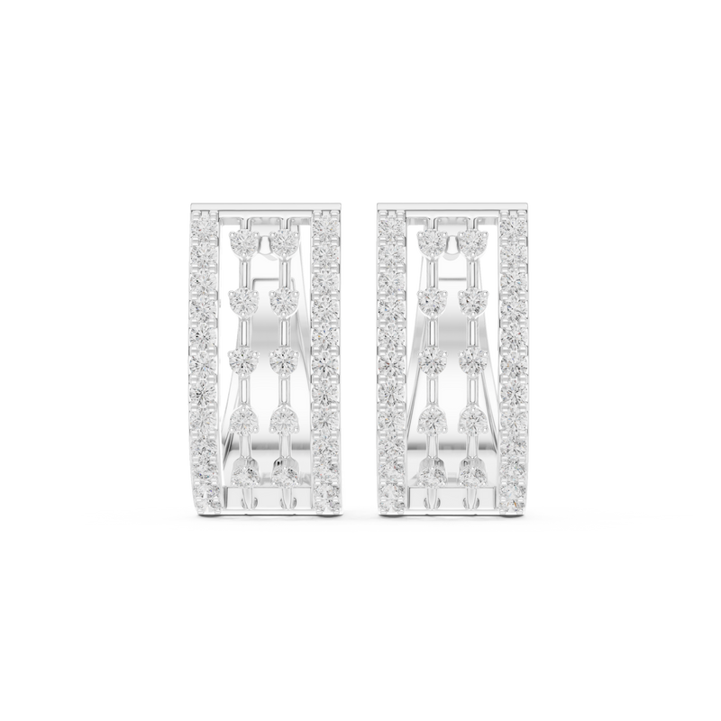 Earring 9#10001E@7 - White Gold - Image