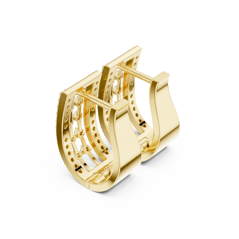 Earring 9#10001E@7 - Yellow Gold - Image