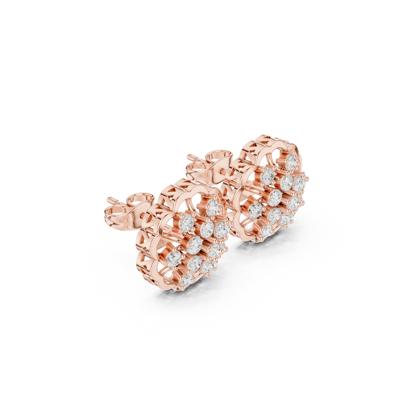 Earring 9#10001PE@7 - Rose Gold - Image