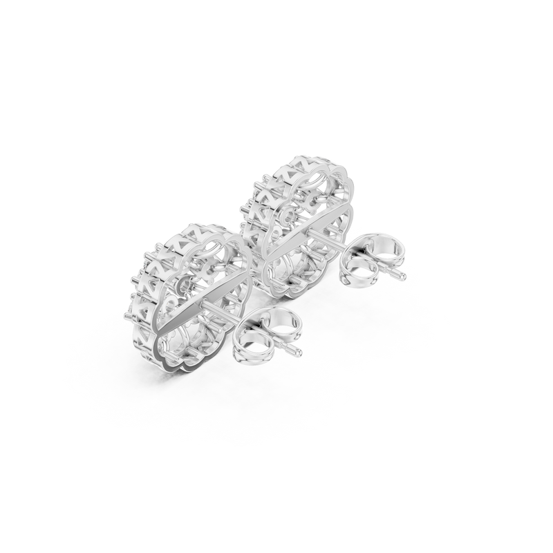 Earring 9#10001PE@7 - White Gold - Image