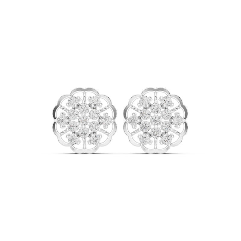 Earring 9#10001PE@7 - White Gold - Image