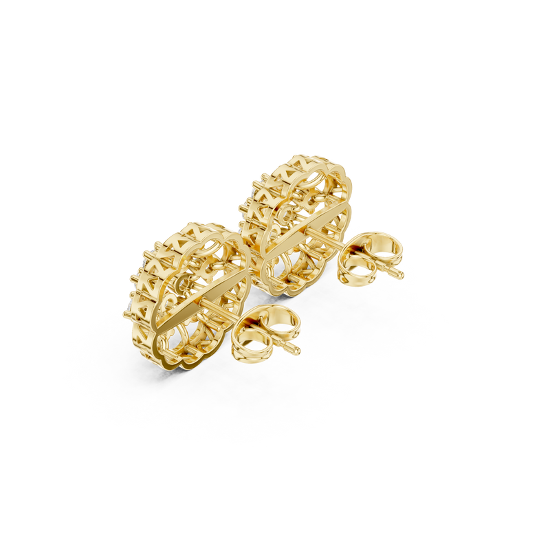 Earring 9#10001PE@7 - Yellow Gold - Image