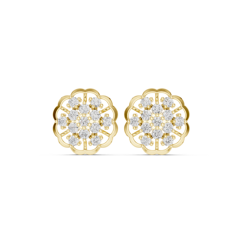 Earring 9#10001PE@7 - Yellow Gold - Image