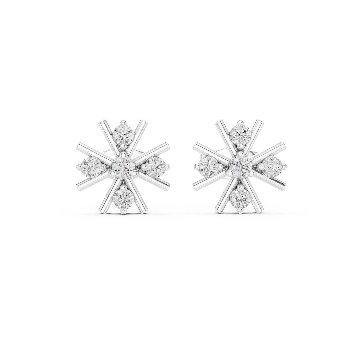 Earring 9#10002E - White Gold - Image